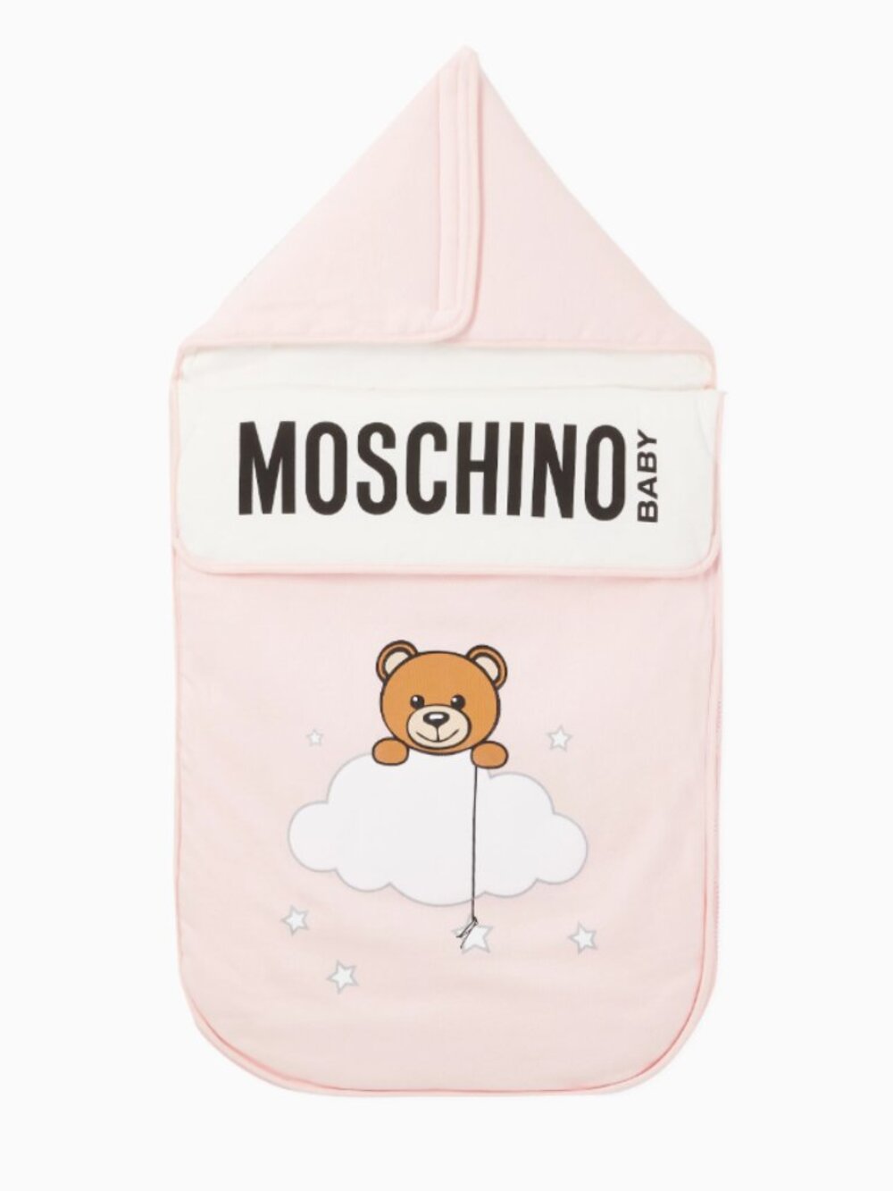 Moschino Baby Nest Pink Sleeping Bag Teddy Bear Cloud Cotton Girl